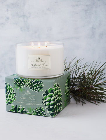 Roland Pine 18 oz Three-Wick Soy Candle